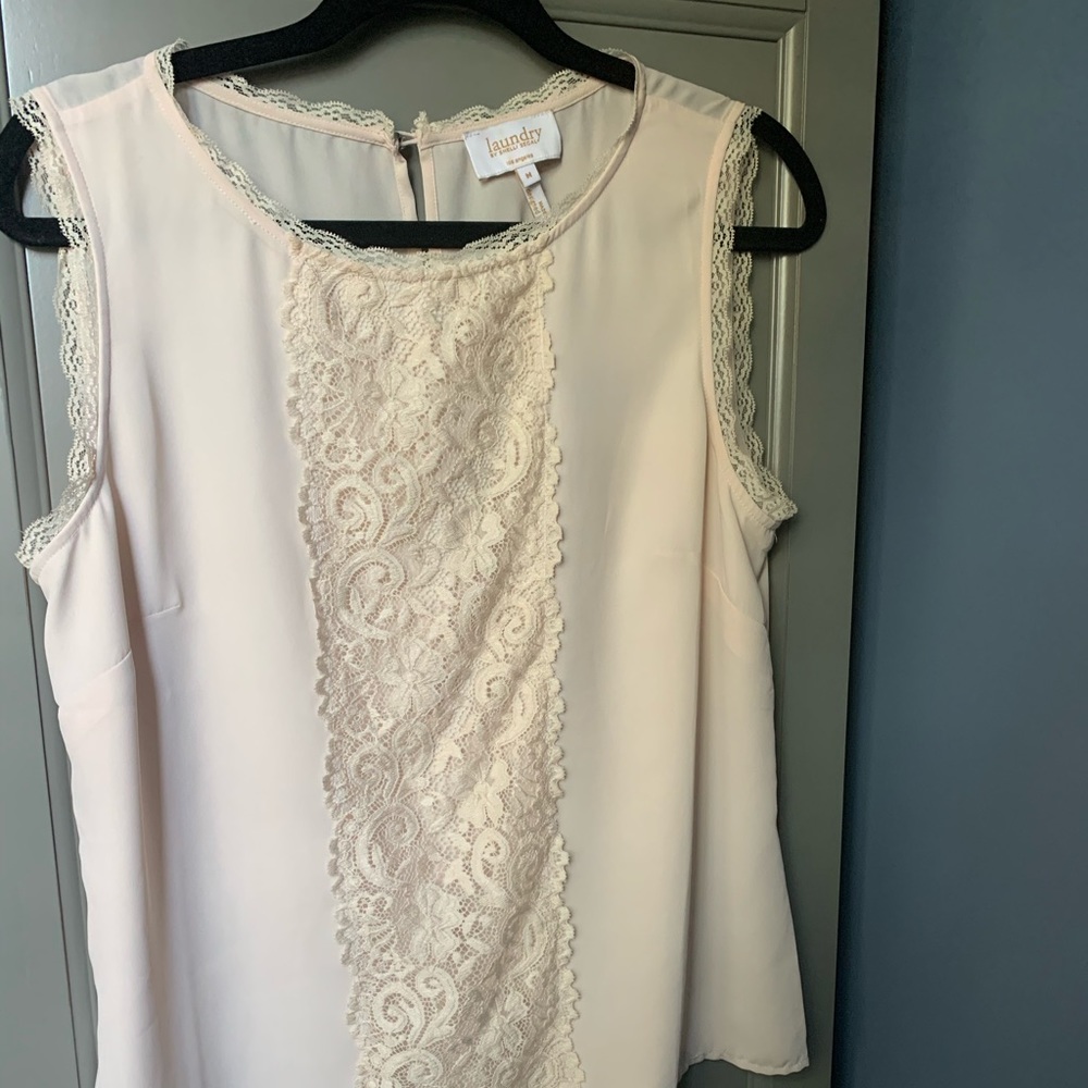 Laundry by Shelli Segal Lace panel Blouse - M